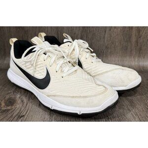 Nike Golf Lunar Control Vapor Shoes Mens 10.5 White Black Spikeless 849957-100